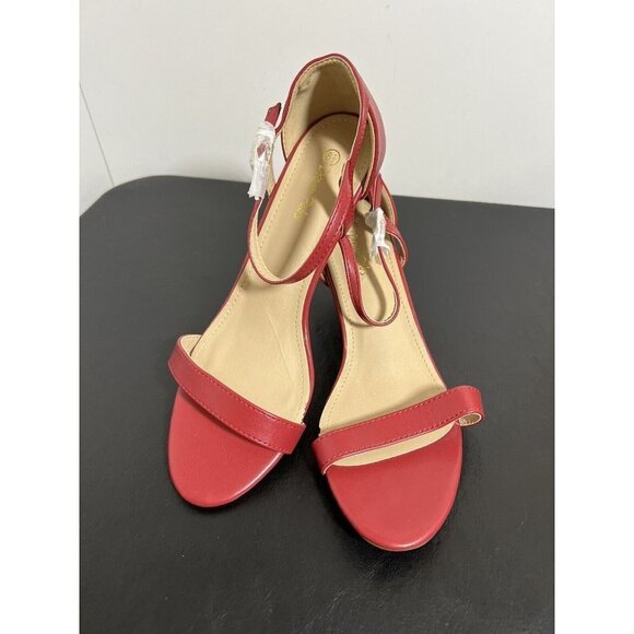 DREAM PAIRS Women's Low Stilettos Heel Sandals Ankle Strap Size 8.5 - Picture 2 of 11